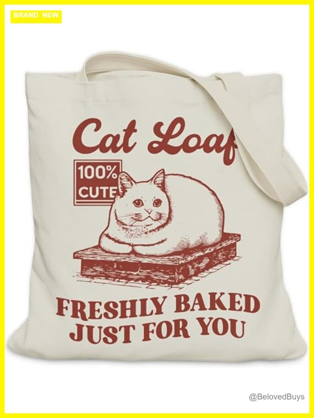Cat Tote Bag with Inner Pocket, Canvas Tote for Women